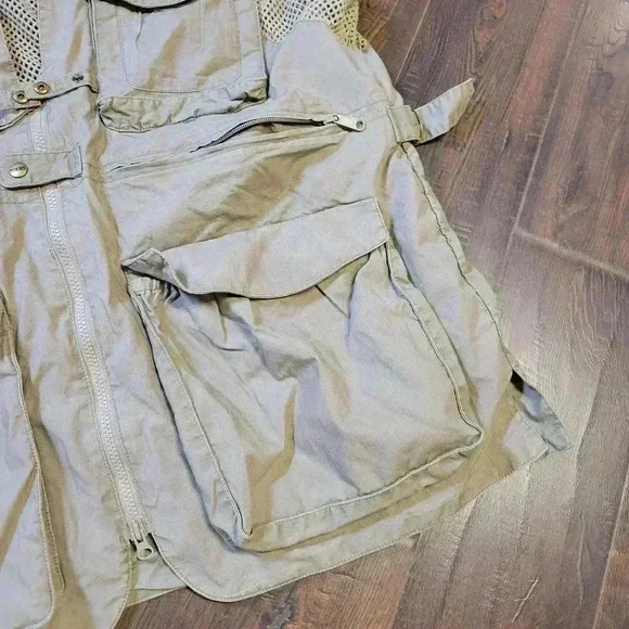 Vintage Domke Photographer Vest Men's Size XL Cotton Khaki PhoTOGS Vest pockets - Picture 3 of 7